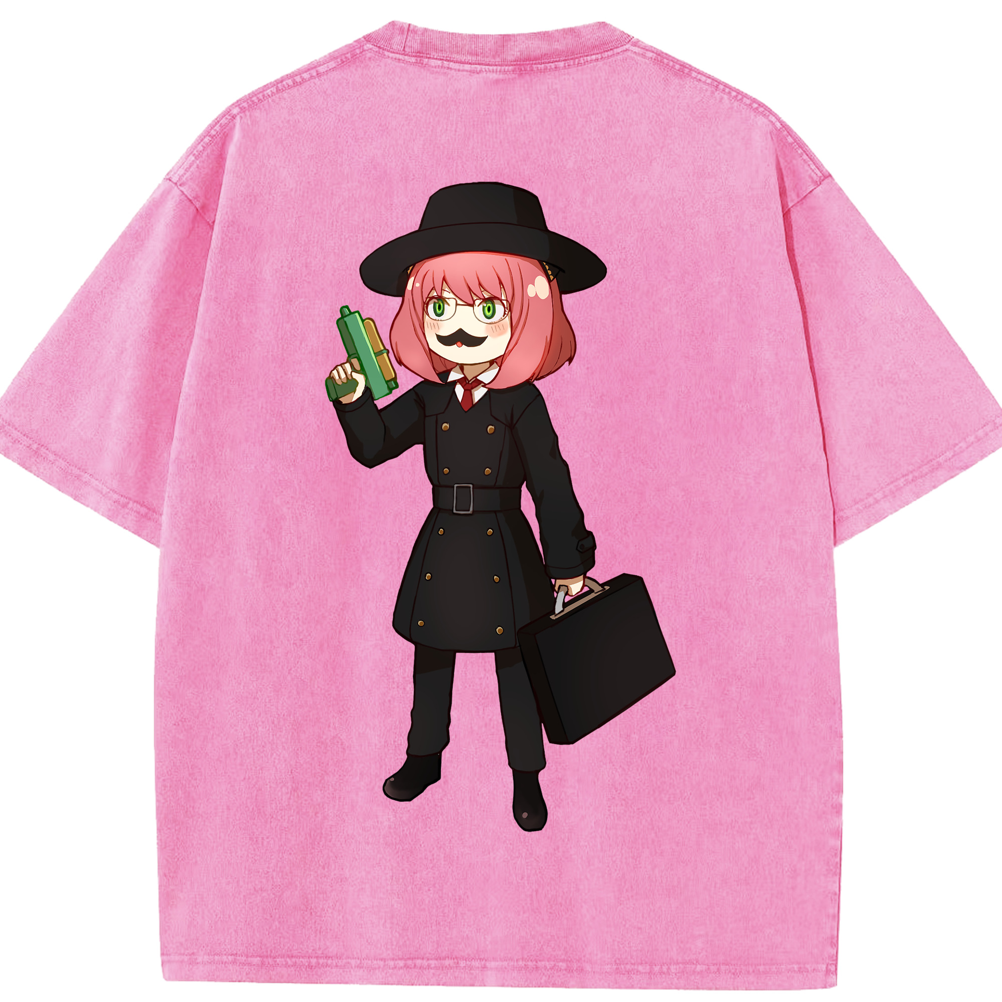 （画像用） SPY×FAMILY间谍家家酒 綿100% ヴィンテージ風 半袖Tシャツ（背面プリント）
